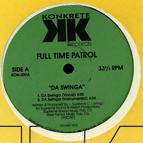 Full Time Patrol - Da Swinga