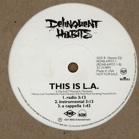 Delinquent Habits - Think You're Bad / This Is L.A.