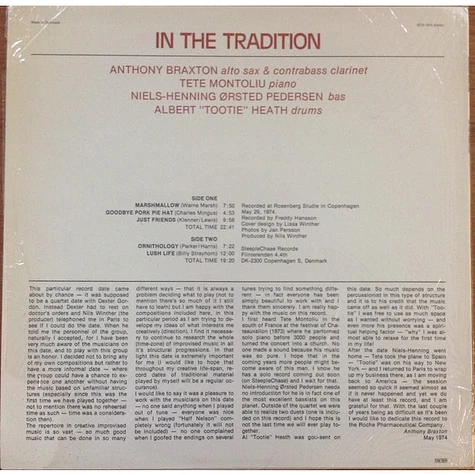 Anthony Braxton - In The Tradition