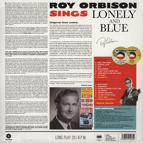 Roy Orbison - Lonely & Blue