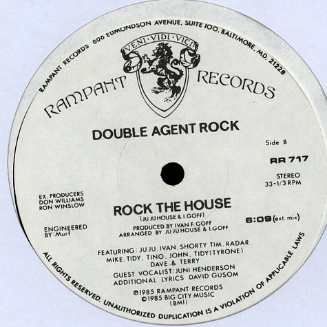 Double Agent Rock - Rock The House