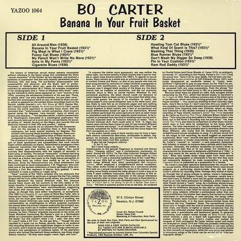 Bo Carter - Banana In Your Fruit Basket - Red Hot Blues 1931 - 1936