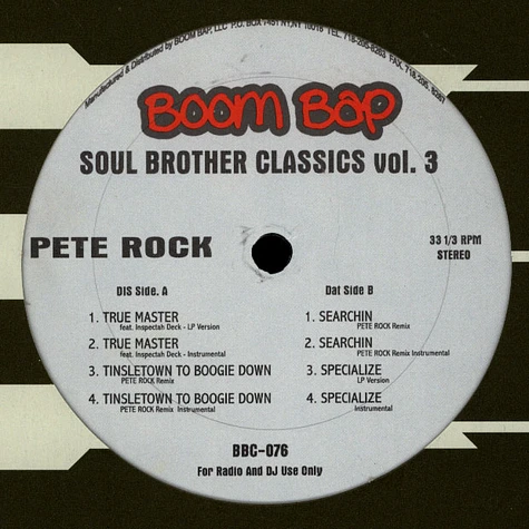 Pete Rock - Soul Brother Classics Vol.3