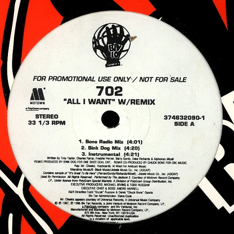 702 - All I Want (Remixes)