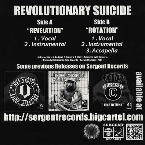 Revolutionary Suicide - Revelation / Rotation EP
