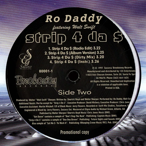 Ro Daddy - Get Down / Strip 4 Da $
