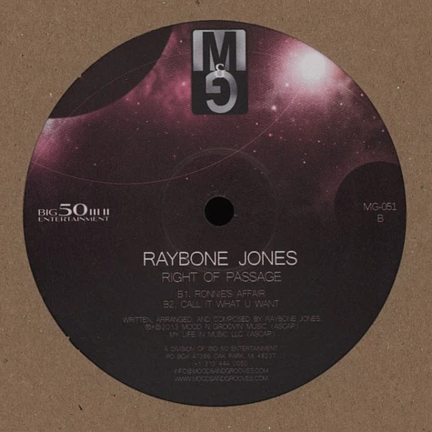 Raybone Jones - Right Of Passage