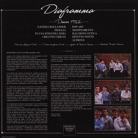 Diaframma - Demos 1982