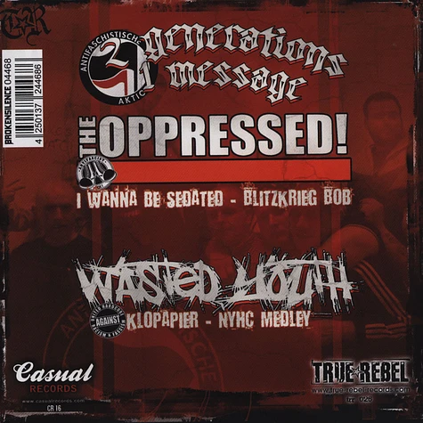The Oppressed / Wasted Youth - 2 Generations - 1 Message