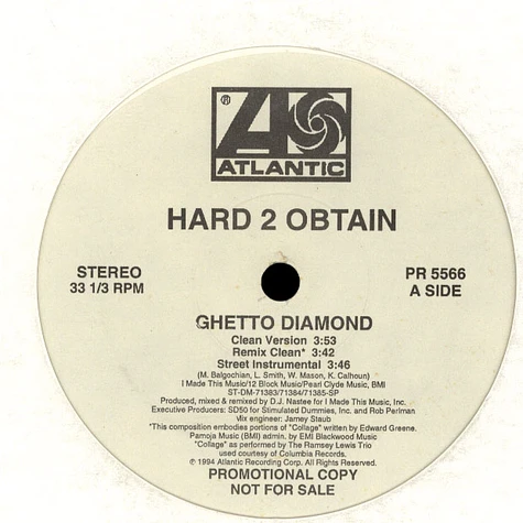 Hard 2 Obtain - Ghetto Diamond