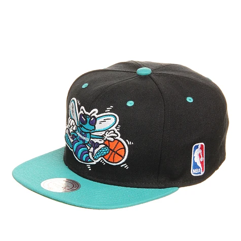 Mitchell & Ness - Charlotte Hornets NBA Black 2 Tone Snapback Cap