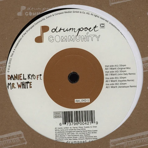 Daniel Kyo - All I Want EP feat. Mr. White