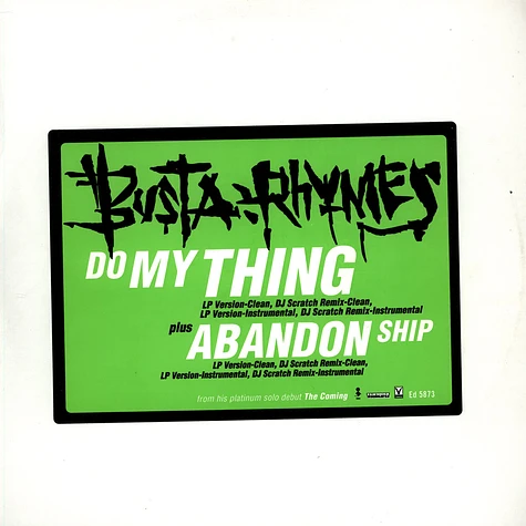 Busta Rhymes - Do My Thing / Abandon Ship