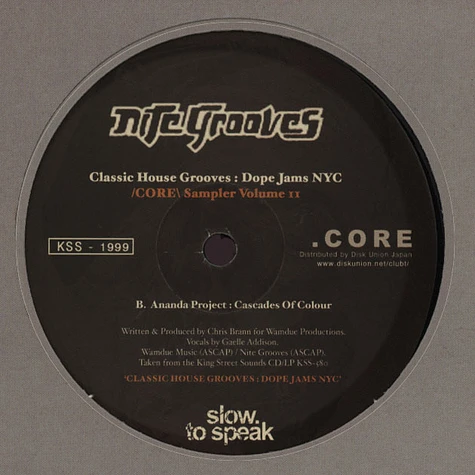 Kerri Chandler / Ananda Project - Classic House Grooves Core Sampler Volume 2