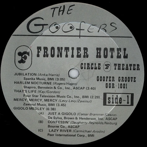 The Goofers - Appearing At The Frontier Hotel Circle "F" Theatre