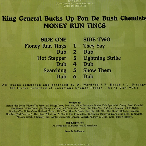 King General Bucks Up Pon The Bush Chemists - Money Run Tings