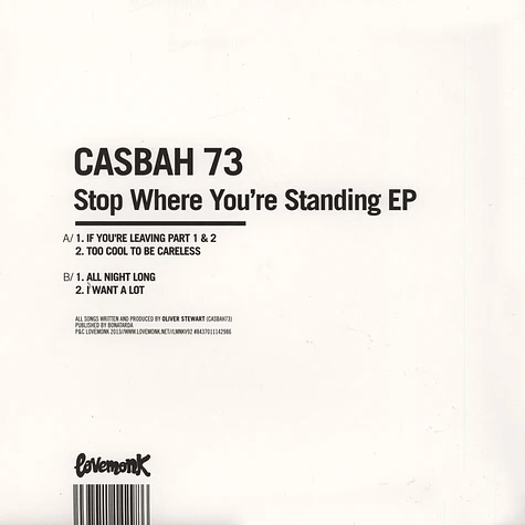 Casbah 73 - Stop Where You´re Standing