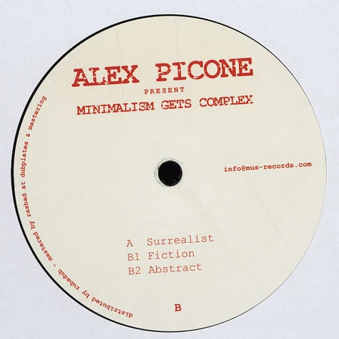 Alex Picone - Minimal Gets Complex