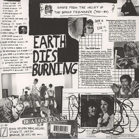Earth Dies Burning - Songs From The Valley Of Bored Teenager (1981-84)