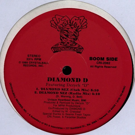 Diamond D Featuring DJ Deryck 'D' - Diamond Sez