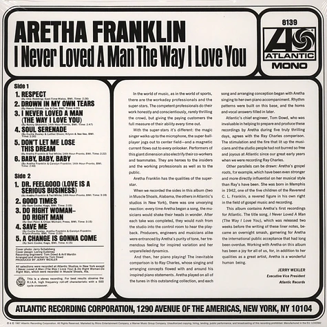 Aretha Franklin - I Never Loved A Man the Way I Love You