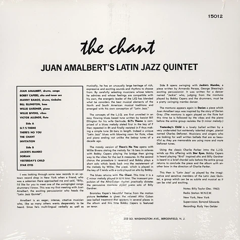 Juan Amalbert's Latin Jazz Quintet - The Chant