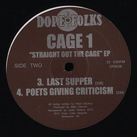 Cage 1 - Straight Out The Cage EP