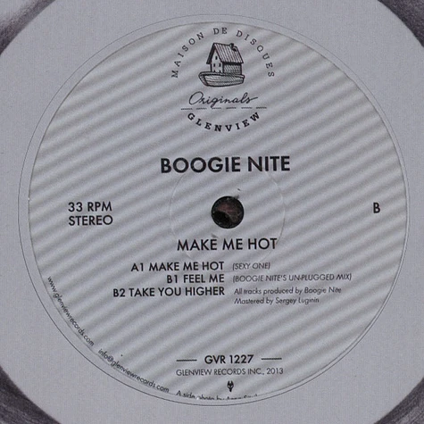 Boogie Nite - Glenn Underground+ Rahaan Remixes (White label)