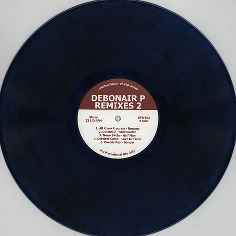 Debonair P - Remixes 2 Blue Vinyl Edition