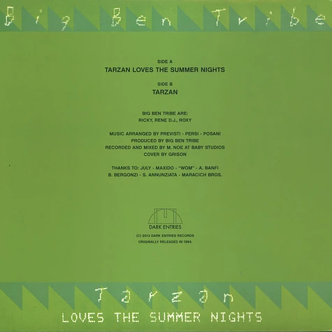 Big Ben Tribe - Tarzan Loves The Summer Nights - Vinyl 12