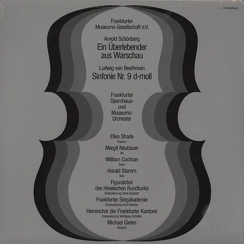 Arnold Schönberg / Ludwig van Beethoven / Michael Gielen - Ein Überlebender Aus Warschau Op. 46 / Sinfonie Nr. 9