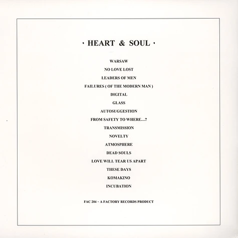 Joy Division - Heart & Soul