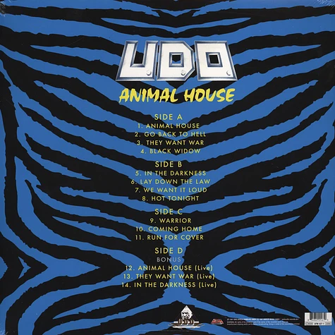 U.D.O. - Animal House Blue Vinyl Edition