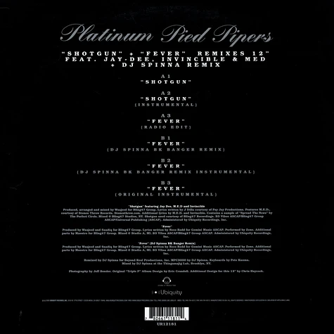 Platinum Pied Pipers - Shotgun + Fever Remixes