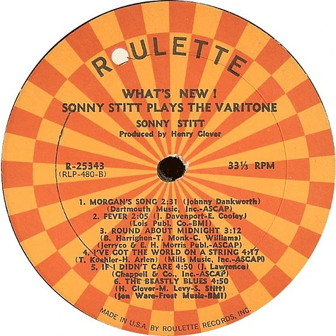 Sonny Stitt - What's New!!! Sonny Stitt Plays The Varitone