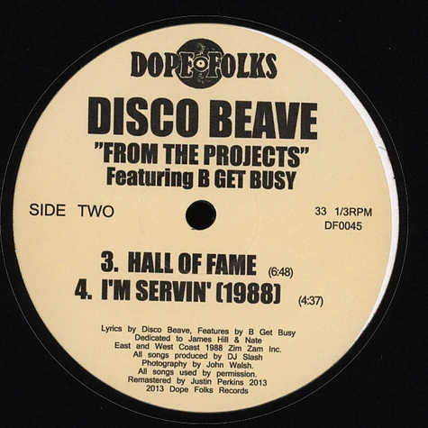Disco Beave - From The Projects