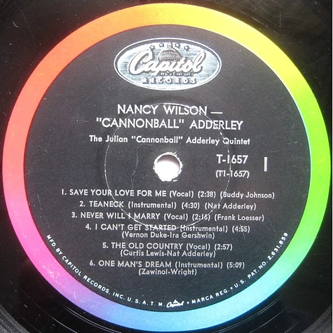 Nancy Wilson / The Cannonball Adderley Quintet - Nancy Wilson / Cannonball Adderley