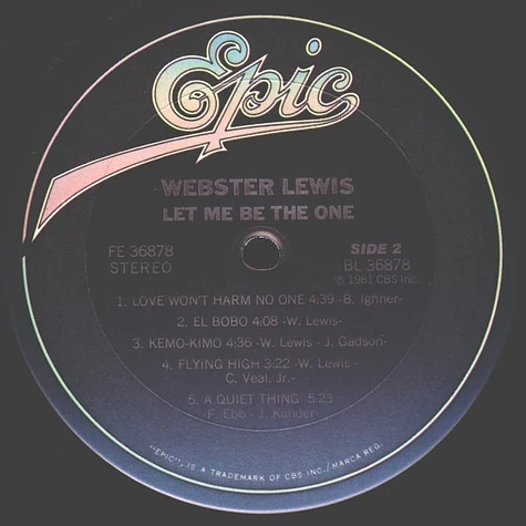 Webster Lewis - Let Me Be The One