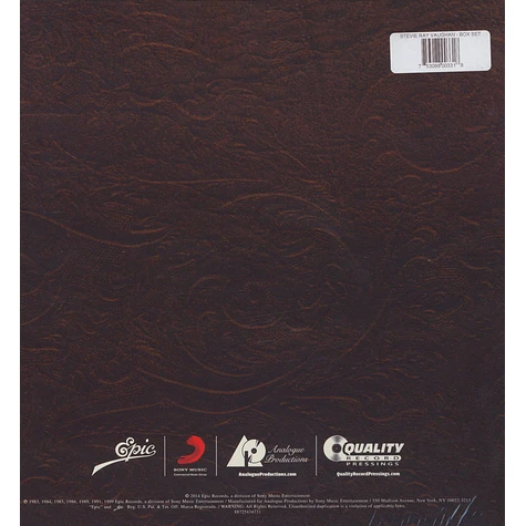 Stevie Ray Vaughan - Box Set 200g, 33RPM Vinyl Edition
