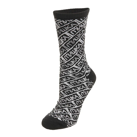 Mishka - Cyrillic Box Pattern Socks
