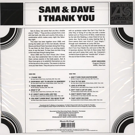 Sam & Dave - I Thank You