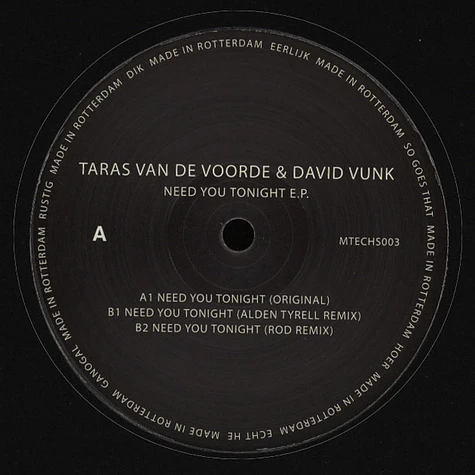 Taras van de Voorde and David Vunk - Need You Tonight
