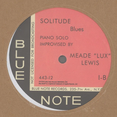 Meade ''Lux'' Lewis - Melancholy / Solitude