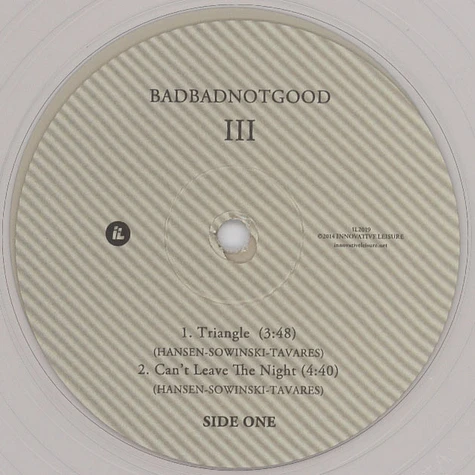 BBNG (BadBadNotGood) - III HHV Exclusive Clear Vinyl Edition