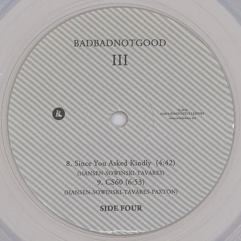 BBNG (BadBadNotGood) - III HHV Exclusive Clear Vinyl Edition