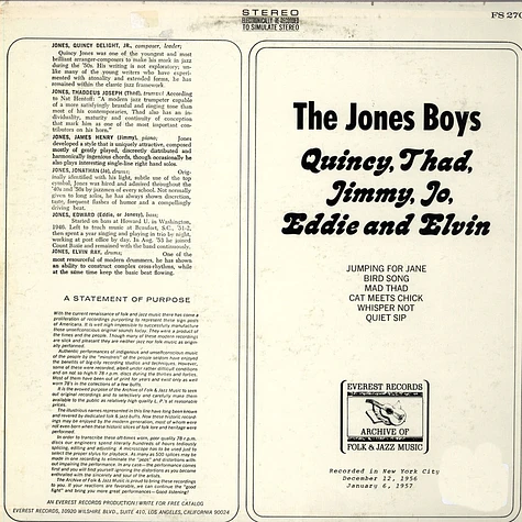 The Jones Boys - Quincy, Thad, Jimmy, Jo, Eddie And Elvin