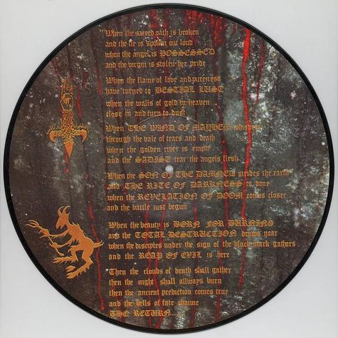 Bathory - The Return Of Darkness And Evil Picture Disc