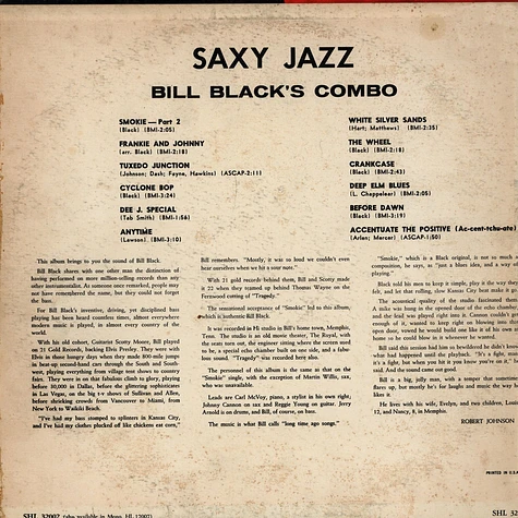 Bill Black's Combo - Saxy Jazz