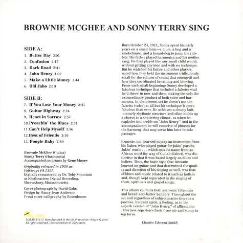 Brownie McGhee & Sonny Terry - Sing