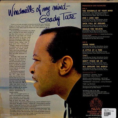 Grady Tate - Windmills Of My Mind